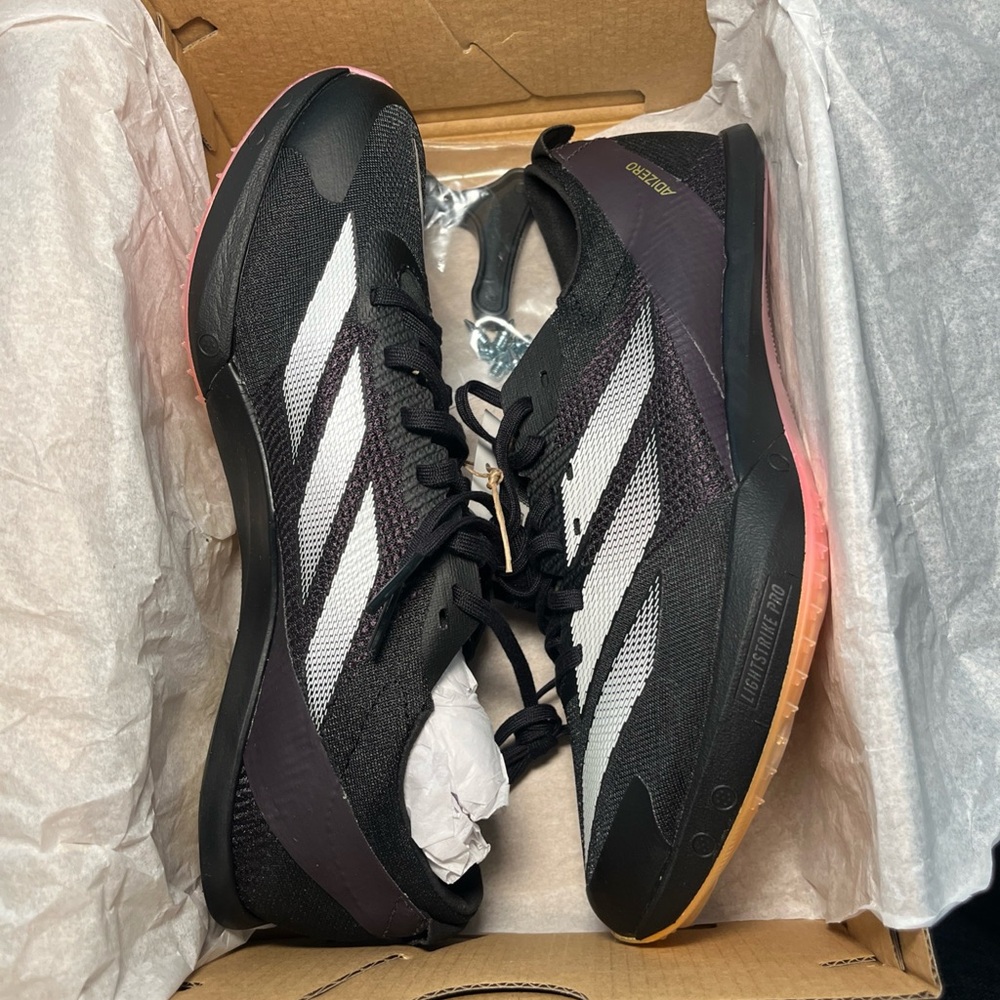 Adidas Black and White Track and Field Spikes